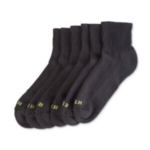 NWT Hue Women's Mini Crew 6 Pack Socks U10227 - Black